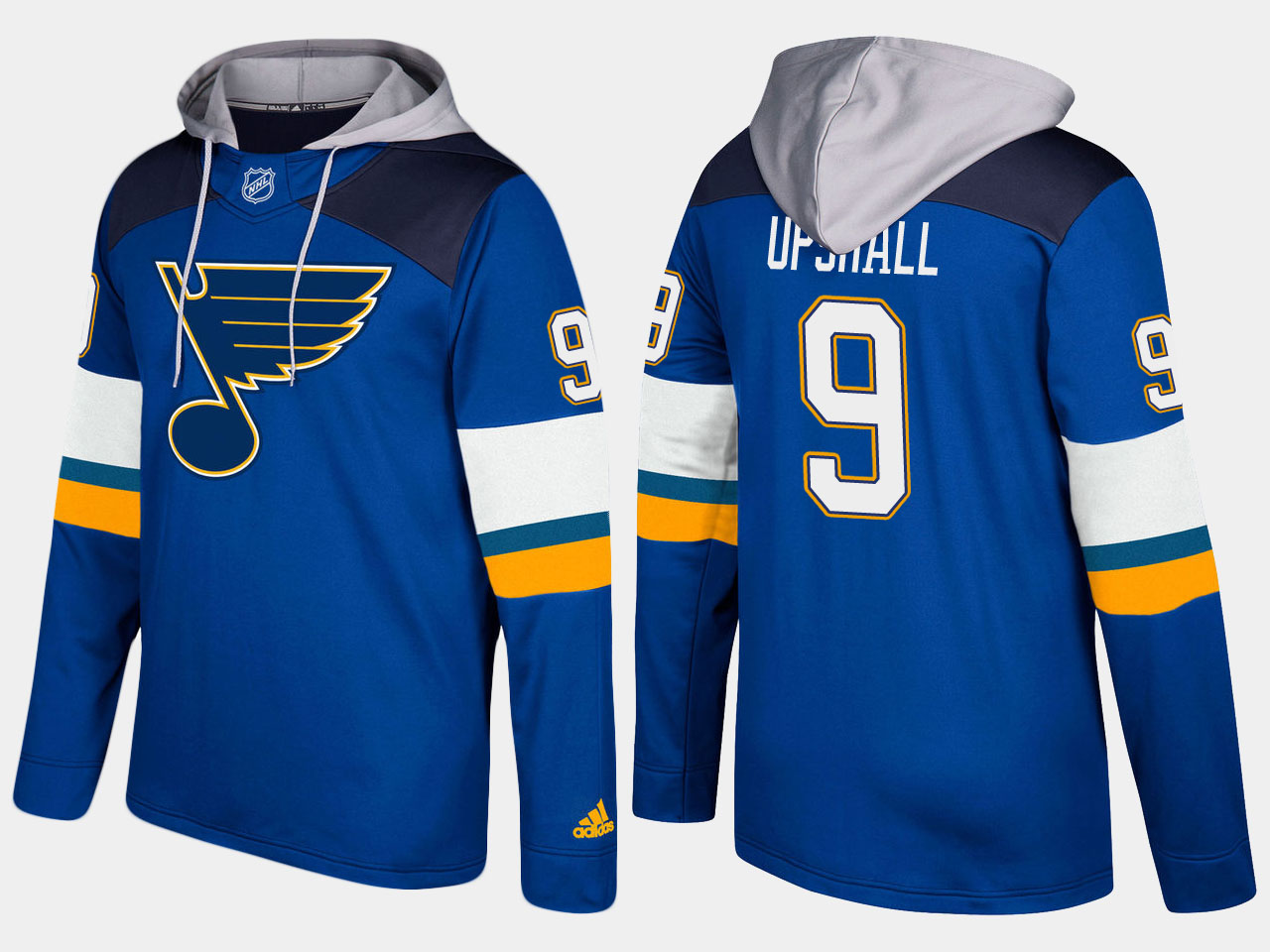 Men NHL St.Louis blues #9 scottie upshall blue hoodie